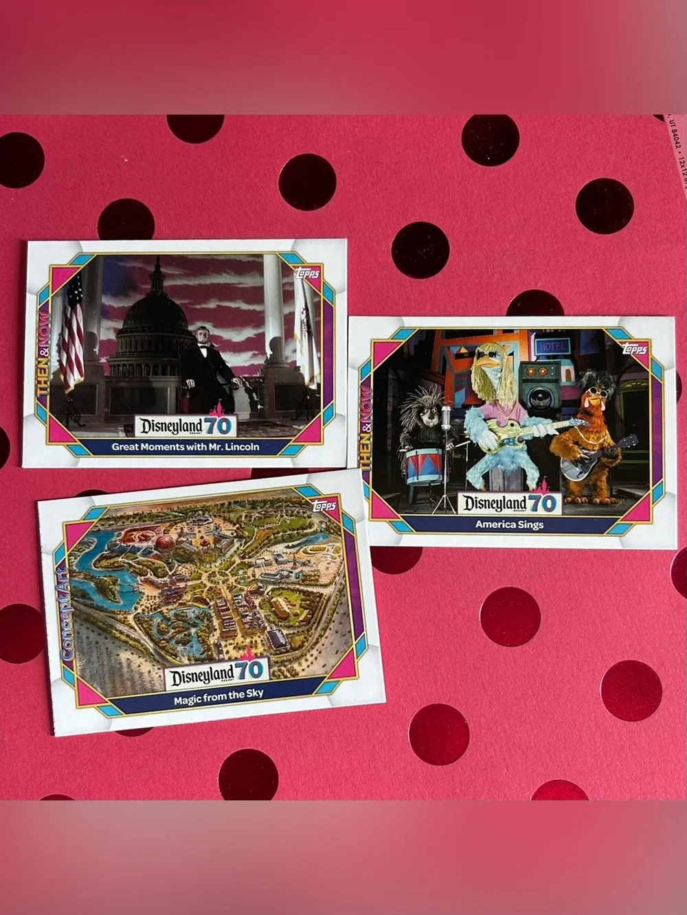 Topps Disneyland 70th Anniversary 3-Card Bundle